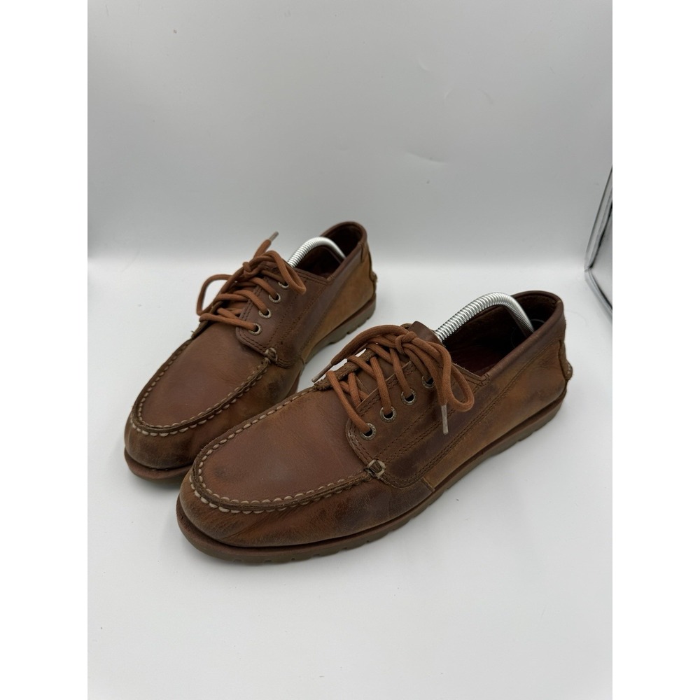 Sperry Top-Sider 4-Eye Classic Leather Boat Deck Shoe Men's Size 11M Brown Lace